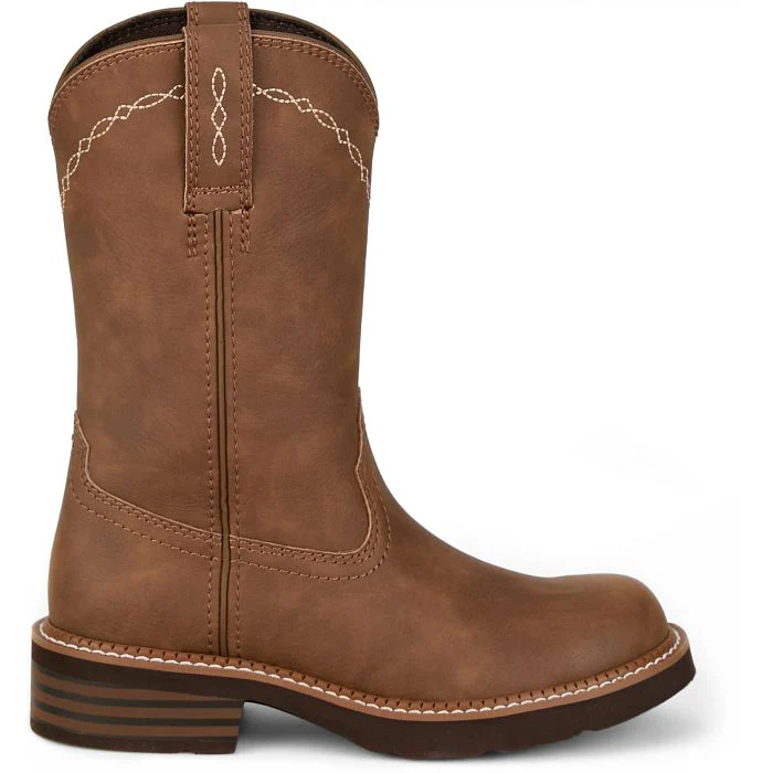 Justin Women's 10"  Lillie Western Boot- Brown - Image 3