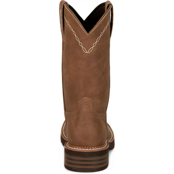 Justin Women's 10"  Lillie Western Boot- Brown - Image 5