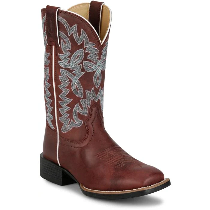 Justin Women's 11"  Ashtyn Western Boot- Mahogany - Image 2