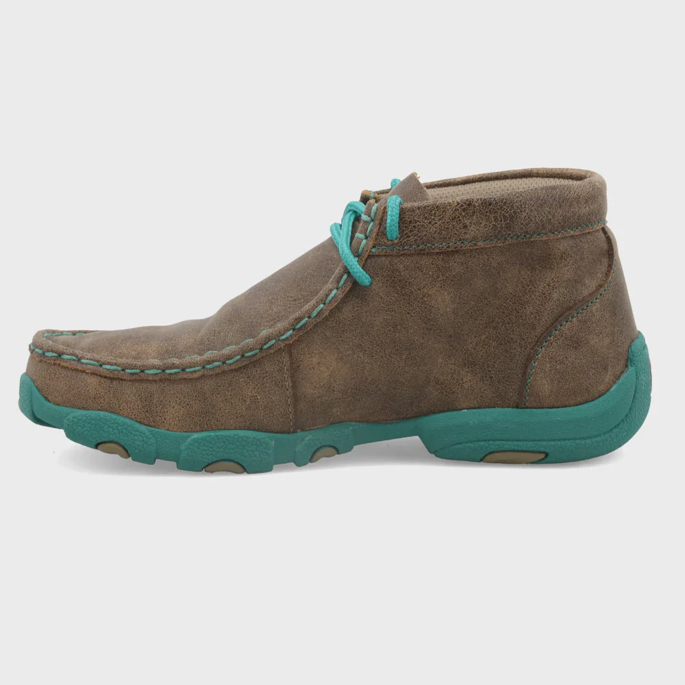 Kids Chukka Driving Moc - Bomber & Turquoise - Image 2