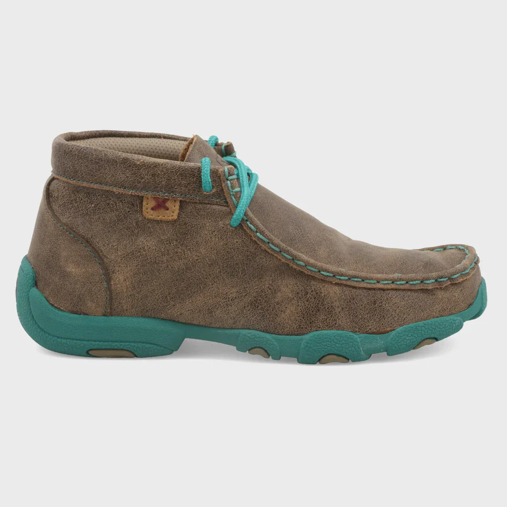 Kids Chukka Driving Moc - Bomber & Turquoise - Image 4