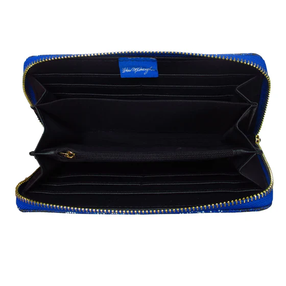 Kim McDonough Celestial Bear Zip Around Wallet- Blue - Image 2