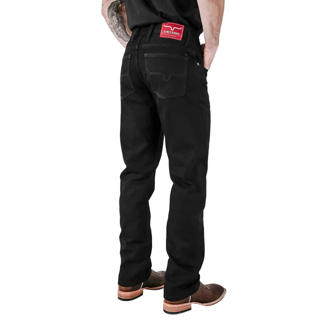Kimes Men's James Mid Rise Straight Bootcut Jeans - Black - Image 2