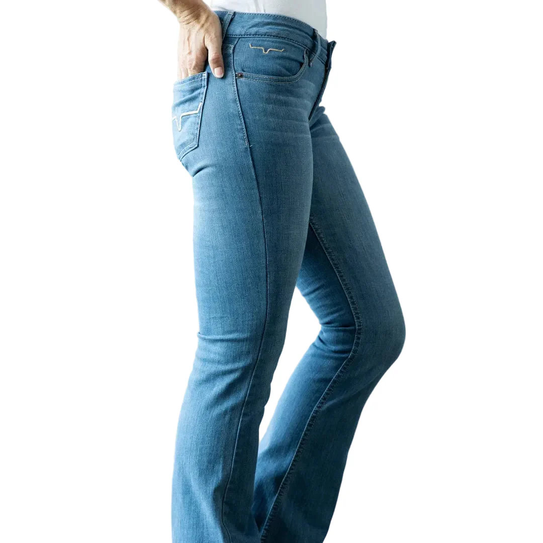Kimes Women's Lola Soho Fade Mid Rise Trouser Jeans - Blue - Image 2