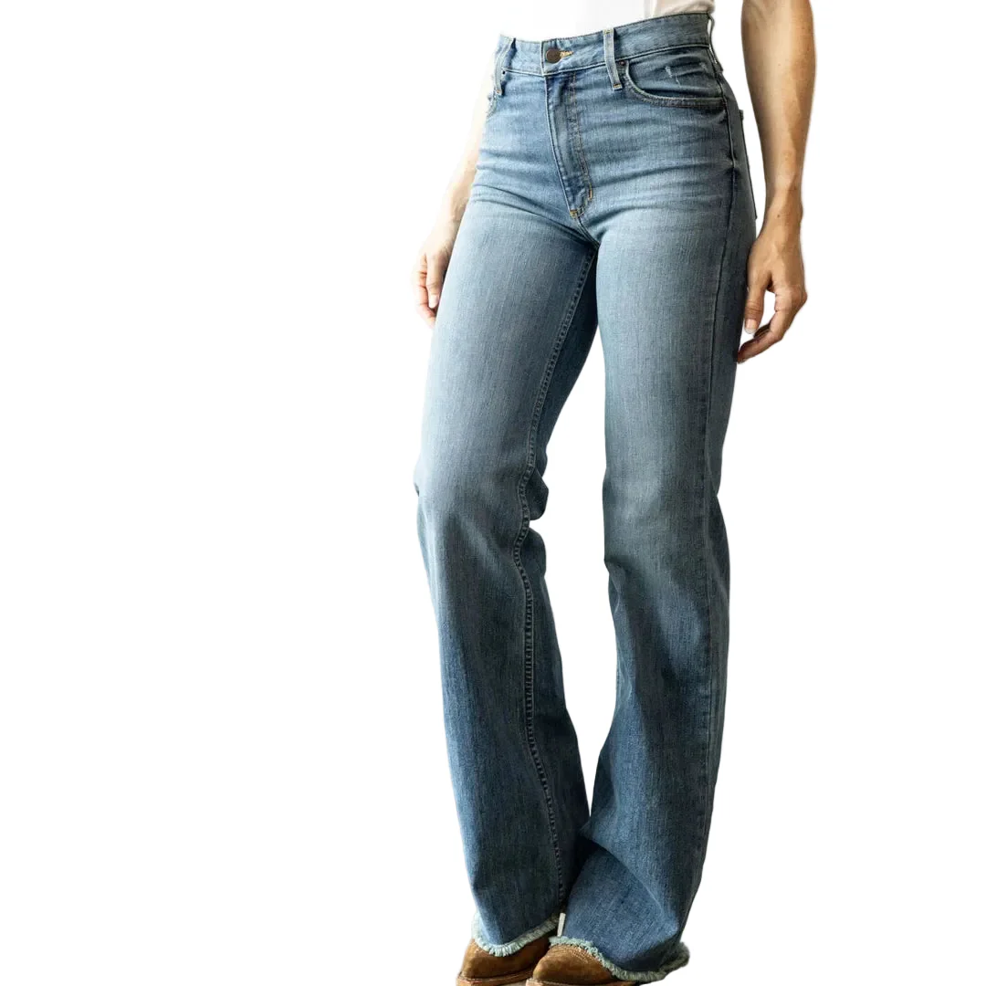 Kimes Women's Olivia High Rise Wide Leg Jeans - Blue