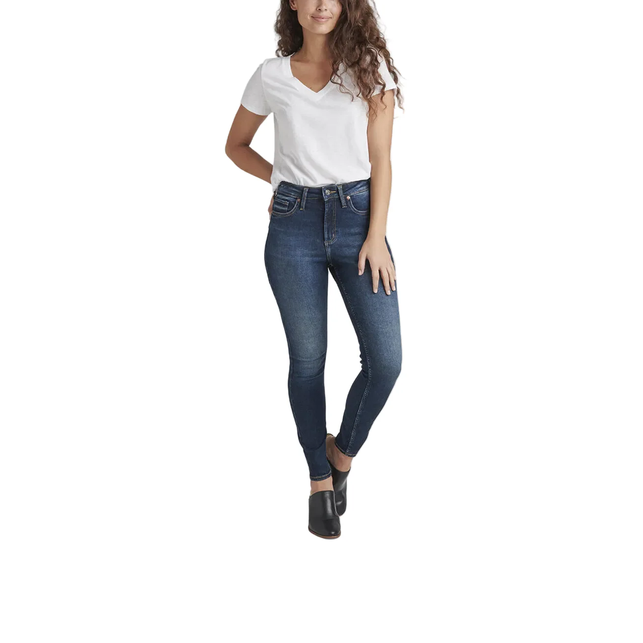 Silver Womens Infinite Fit High Rise Skinny Jeans
