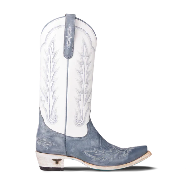 Lane Boots Women's Lexington Boot- Washed Denim/Matte White - Image 2