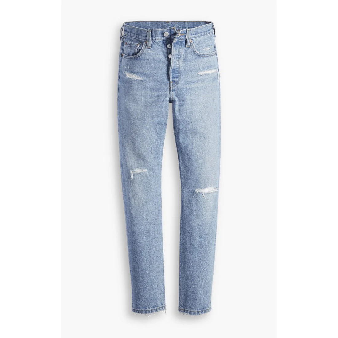 Levi Women's 501 High Rise Straight Jeans - Lane Change (Light Wash) - Image 4