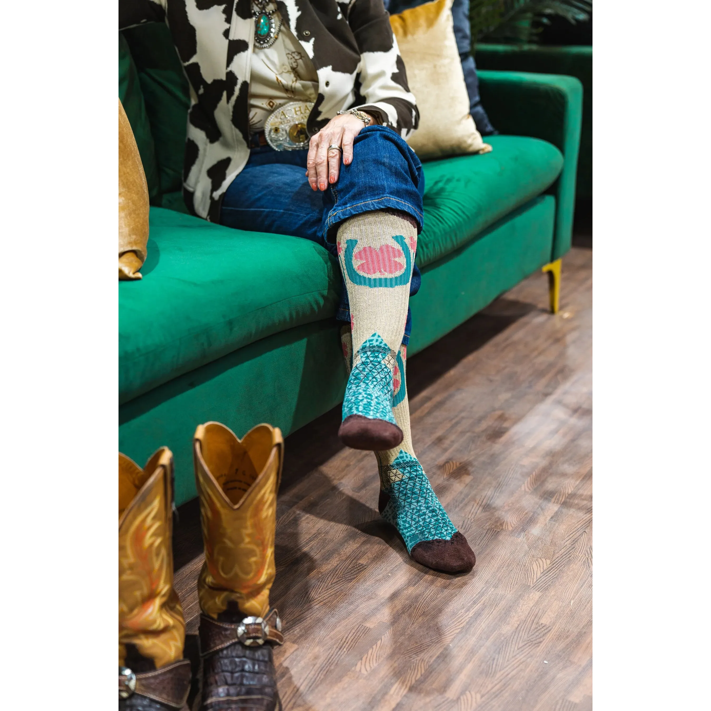 Lucky Chuck Lucky Shit Kickers Performance Boot Socks - Image 2