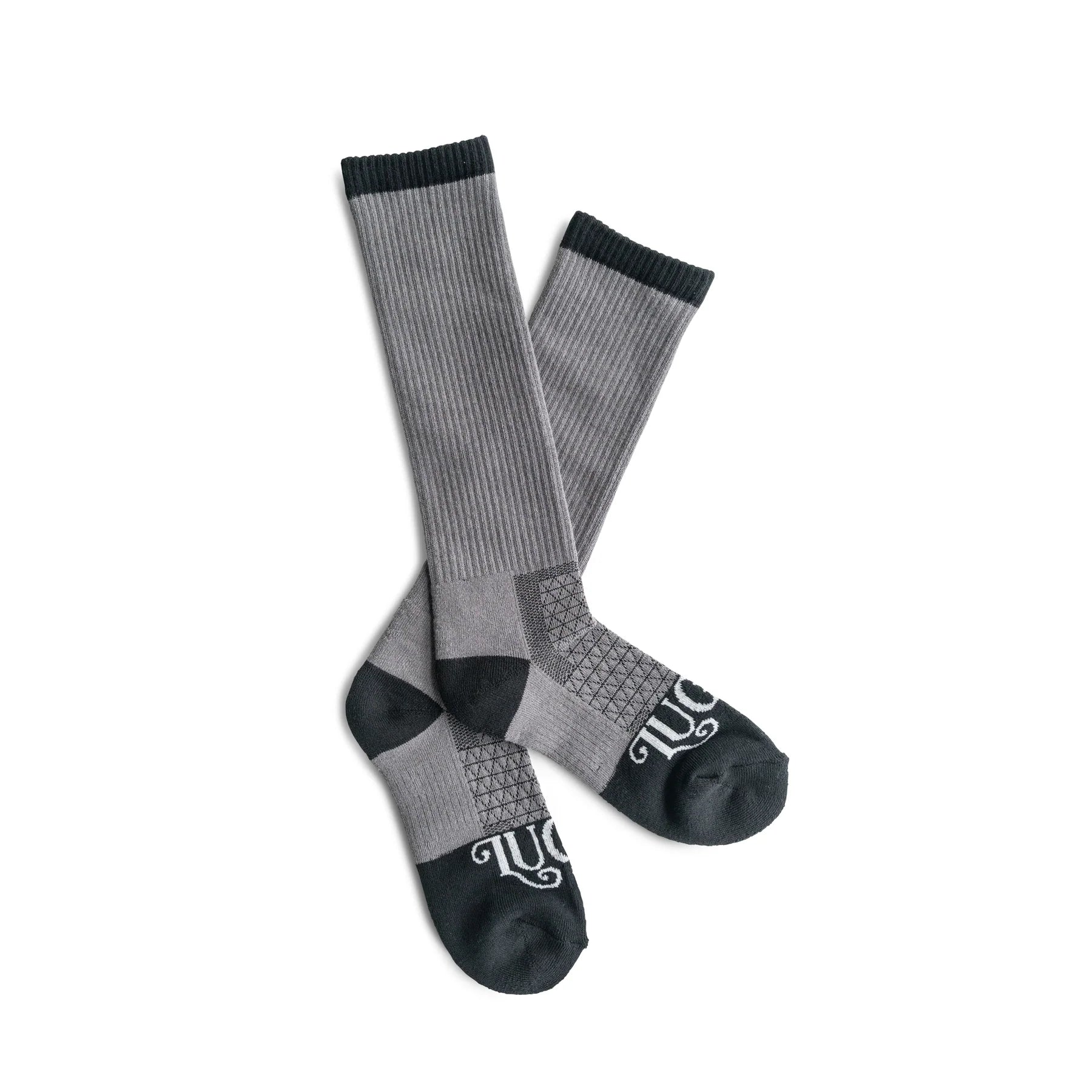 Lucky Chuck The Cowboy Grey Performance Boot Socks