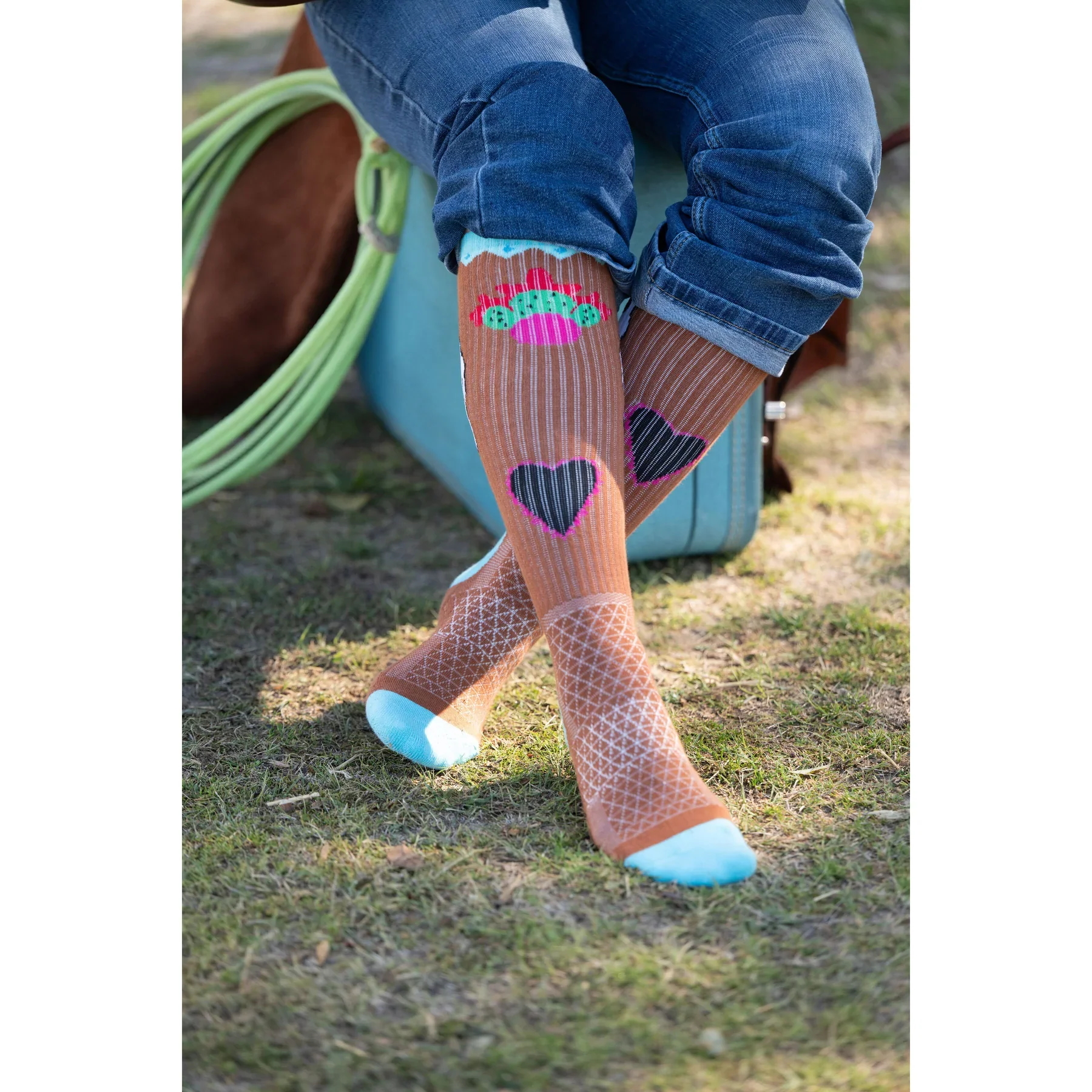 Lucky Chuck Viva Diva Rebel Performance Boot Socks - Image 2