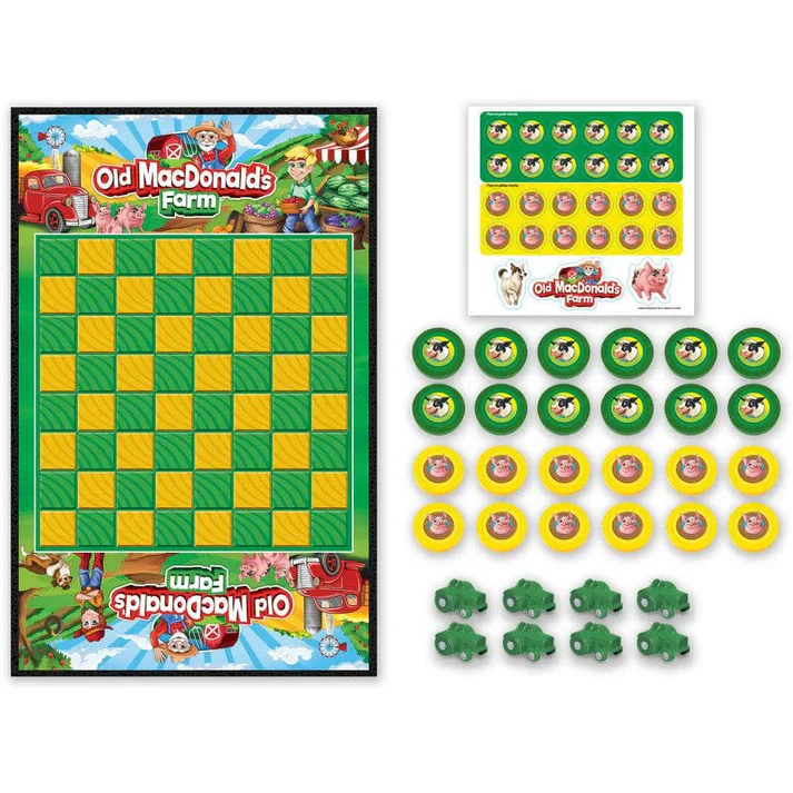 Masterpiece Old MacDonald's Farm Checkers Board Game - Image 2