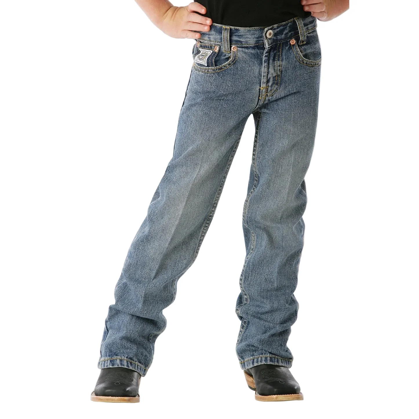 Cinch Toddler Boy's White Label Slim Fit Jeans - Medium Stonewash