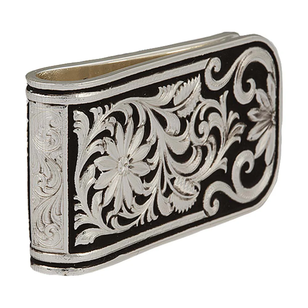 Montana Silversmiths LeatherCut Bitterroot Money Clip - Image 2