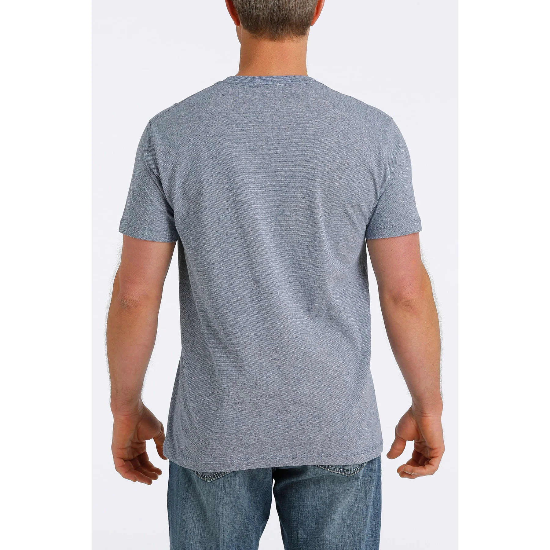 Cinch Men's Short Sleeve Tee - Heather Blue - Image 2