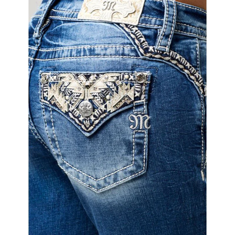 Miss Me Women's Mid Rise Brockman Boot Cut Jean - Image 2