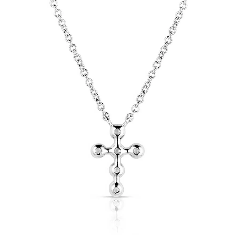 Montana Silversmith Women's Simple Belief Crystal Cross Necklace - Image 4