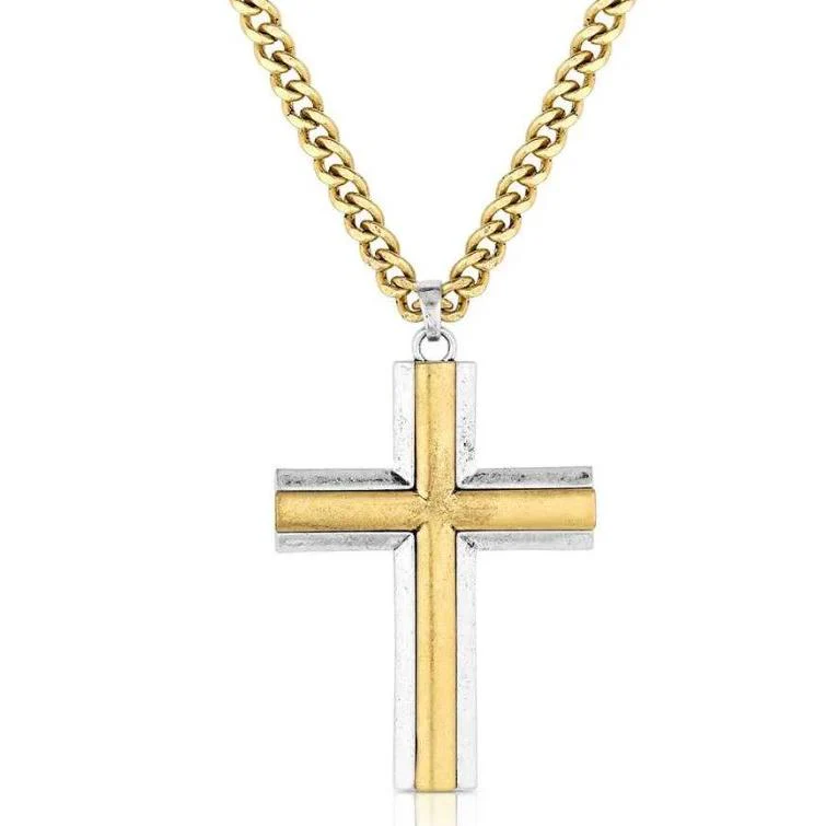 Montana Silversmiths Men's Faithful Traditional Cross