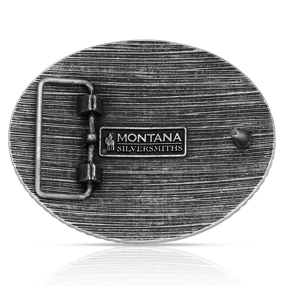 Montana Silversmiths Men's Two Tone Stockyard Buckle - Image 2