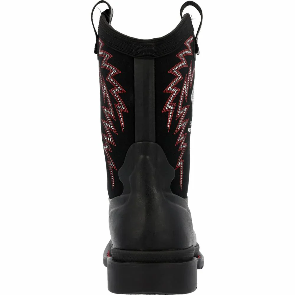 Muck Boots Kids Chore Western Little - Black/Red Stitch - Image 3