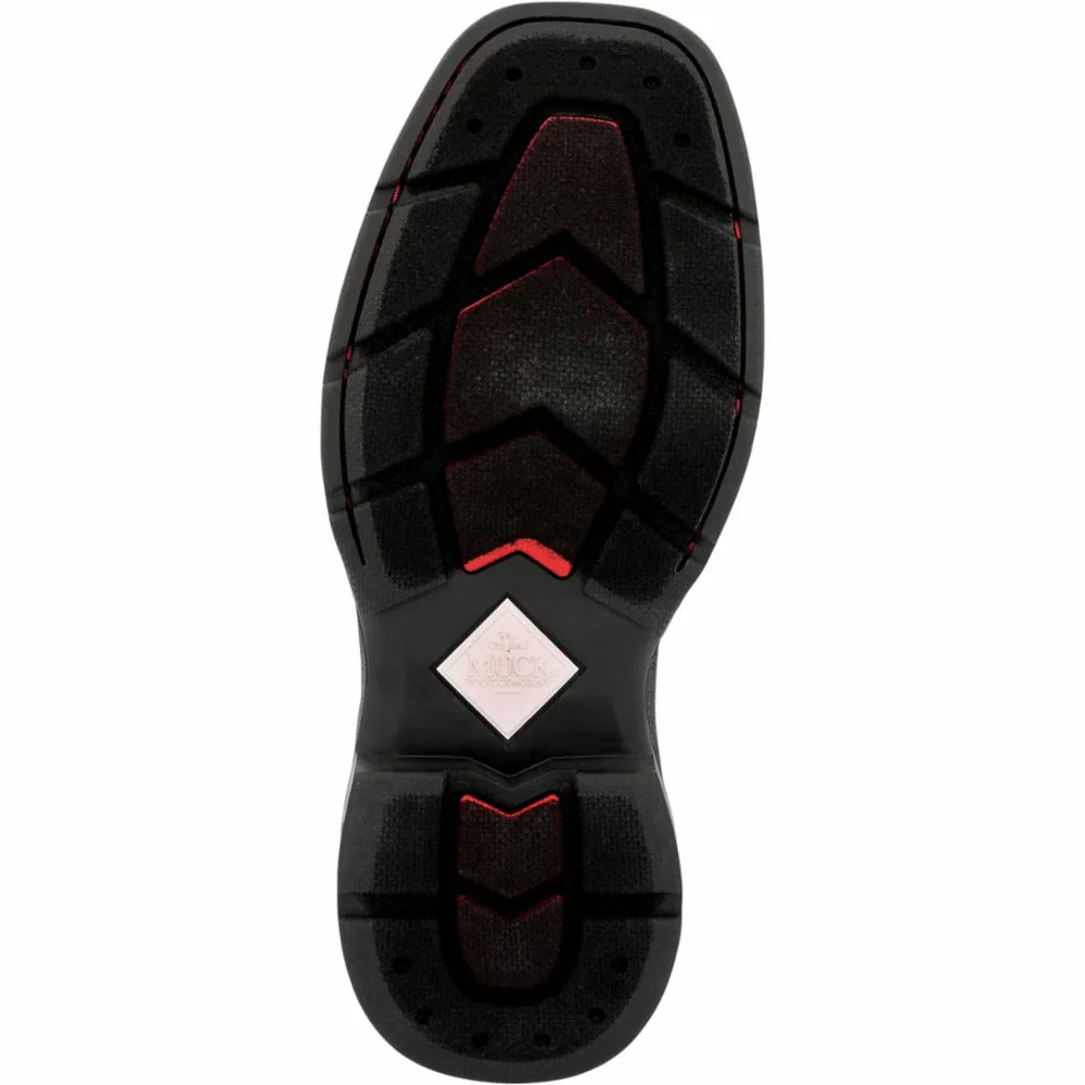 Muck Boots Kids Chore Western Little - Black/Red Stitch - Image 4
