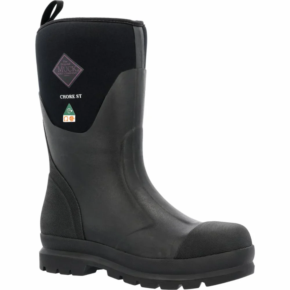 Muck Boots Women's Chore Classic Mid Steel Toe CSA - Black - Image 3
