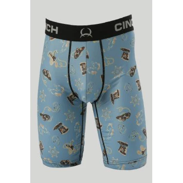 Cinch Mens 9" Sheriff Boxer Briefs - Turqoise
