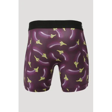 Cinch Mens 6" Eggplant Boxer Briefs - Purple - Image 2