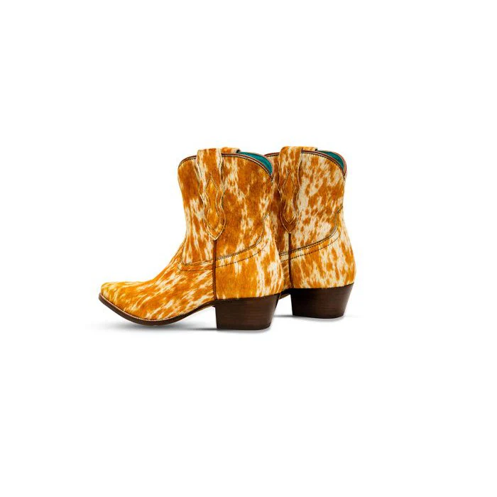 Myra Cowdie Western Hairon Leather Booties - Image 2