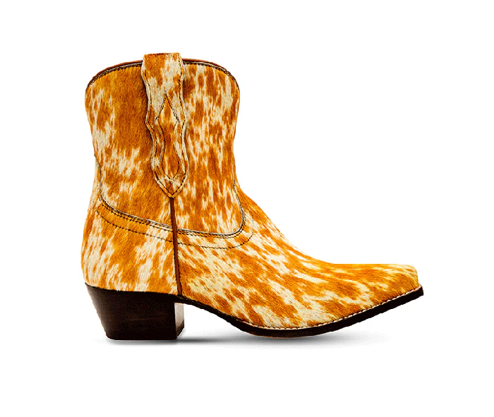 Myra Cowdie Western Hairon Leather Booties - Image 3