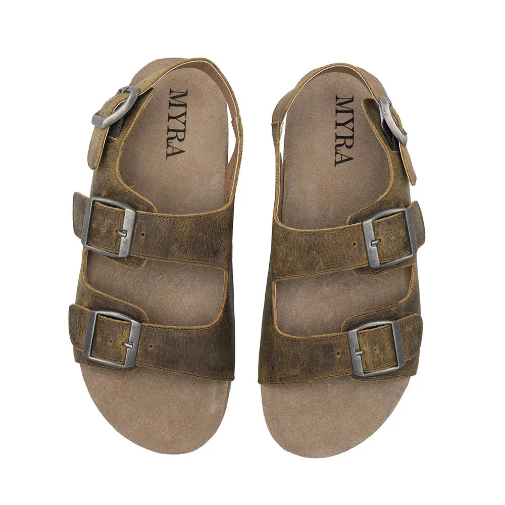 Myra Mountain Path Leather Sandals in Suede - Image 2