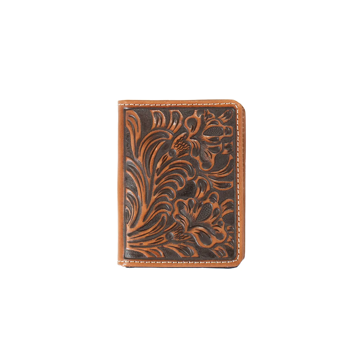 Nocona Men's Basket Weave Trifold Wallet - Brown