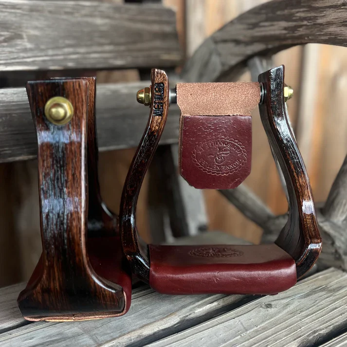Nettles 3 1/2" Halfbreed Flatbottom Stirrups - Triple Finish