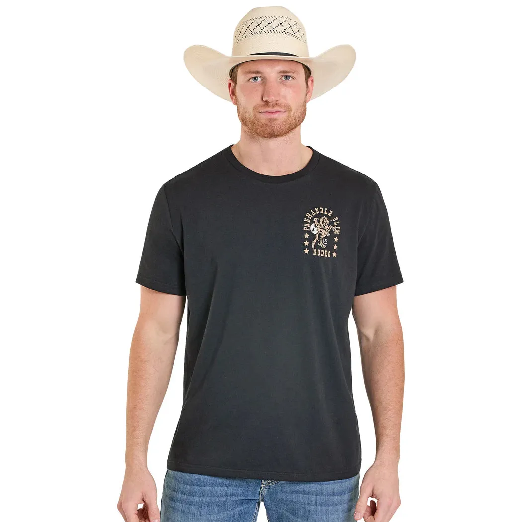 Panhandle Men's Rodeo Graphic Tee Shirt - Black - Image 2