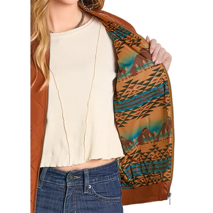 Panhandle Slim Women's Quilted Bomber Jacket - Multiple Colours - Image 3