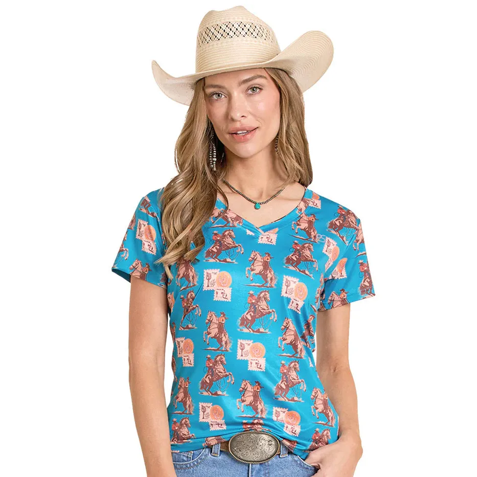 Panhandle Women's Postage Short Sleeve Performance Shirt - Teal