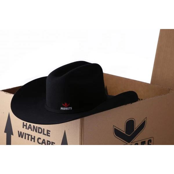 ProHat Wool Felt Precreased Western Hat - Black - Image 5