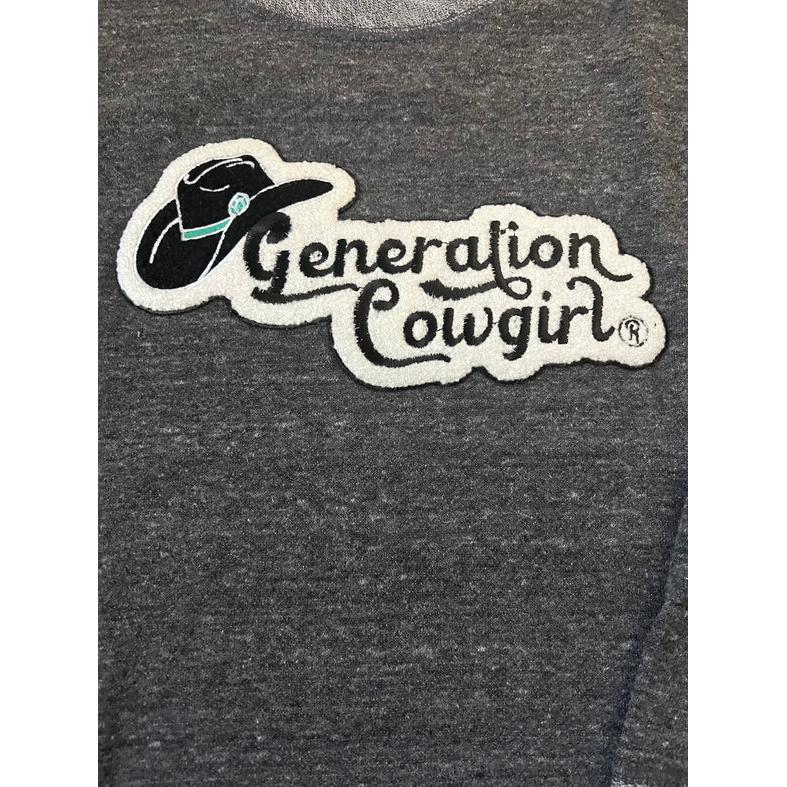 Ranch Raised Girl's Long Sleeve Generation Cowgirl Crew - Image 2