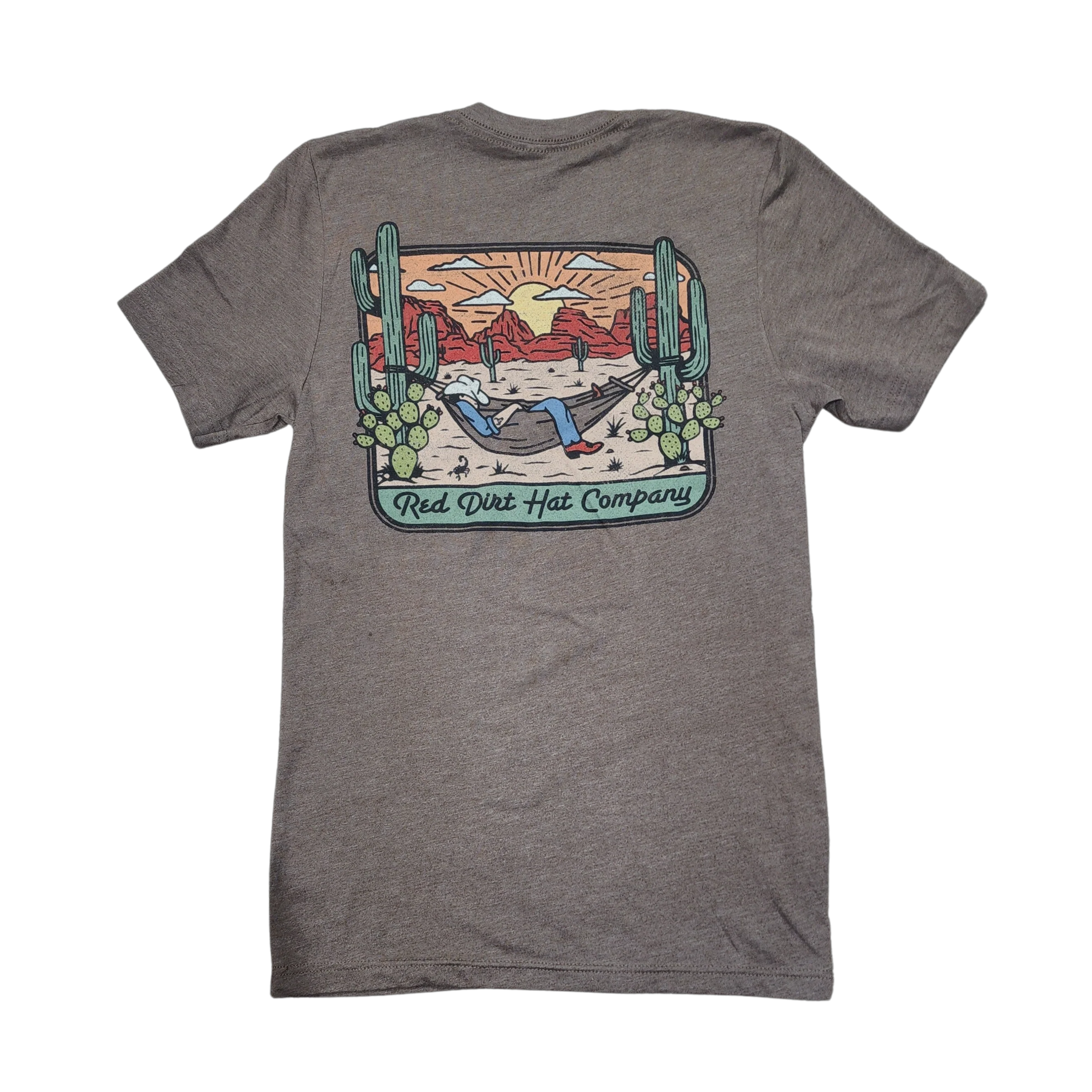 Red Dirt Hat Co. Unisex Home On The Range T-Shirt - Heather Brown