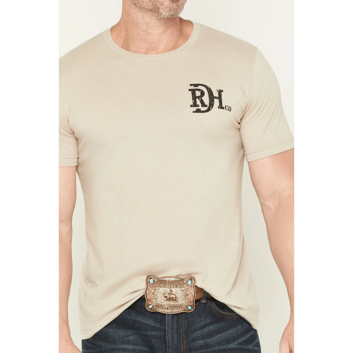 Red Dirt Hat Co. Unisex Diamond Cactus T-Shirt - Tan - Image 3