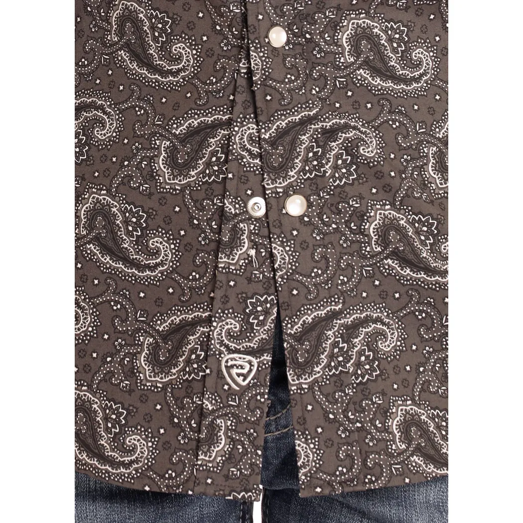 Rock & Roll Boy's Long Sleeve Shirt- Black - Image 2