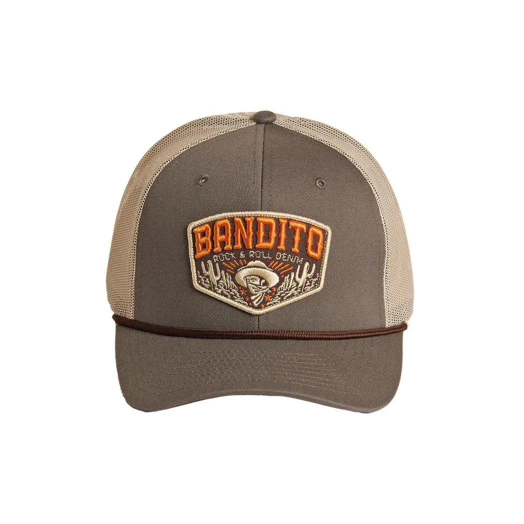 Rock & Roll Bandito Patch Curved Bill Cap - Olive