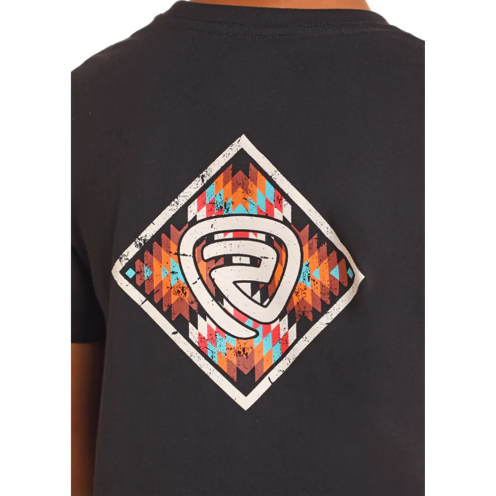 Rock & Roll Boy's Graphic T-Shirt - Black  v - Image 3