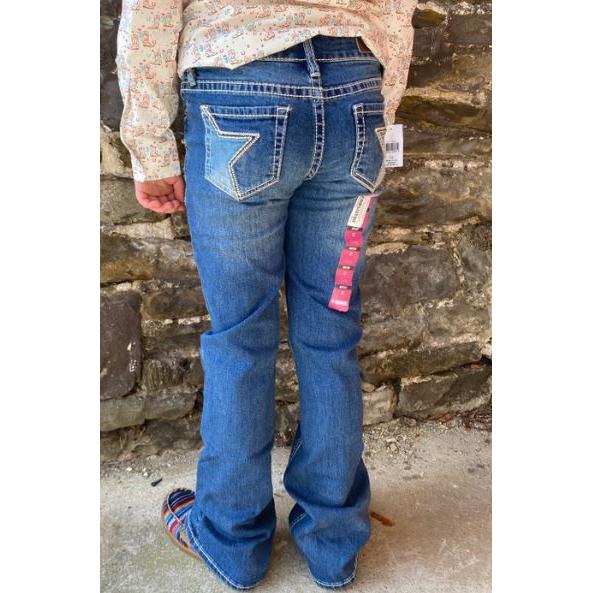 Rock & Roll Girl's Star Embroidered  Boot Cut Jean - - Image 2