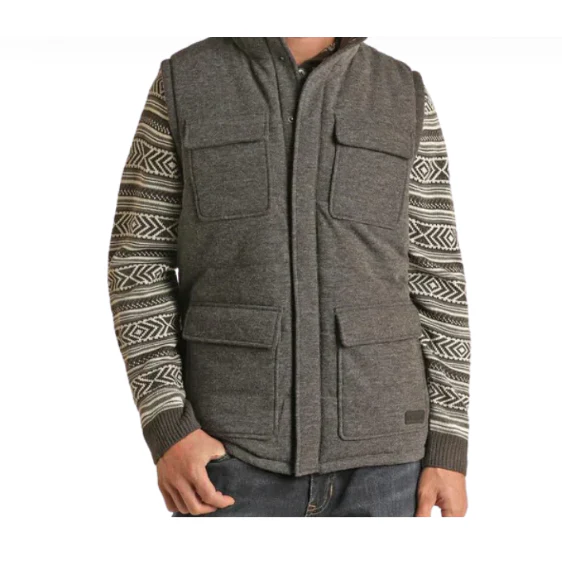 Rock & Roll Melange Corduroy Vest-
