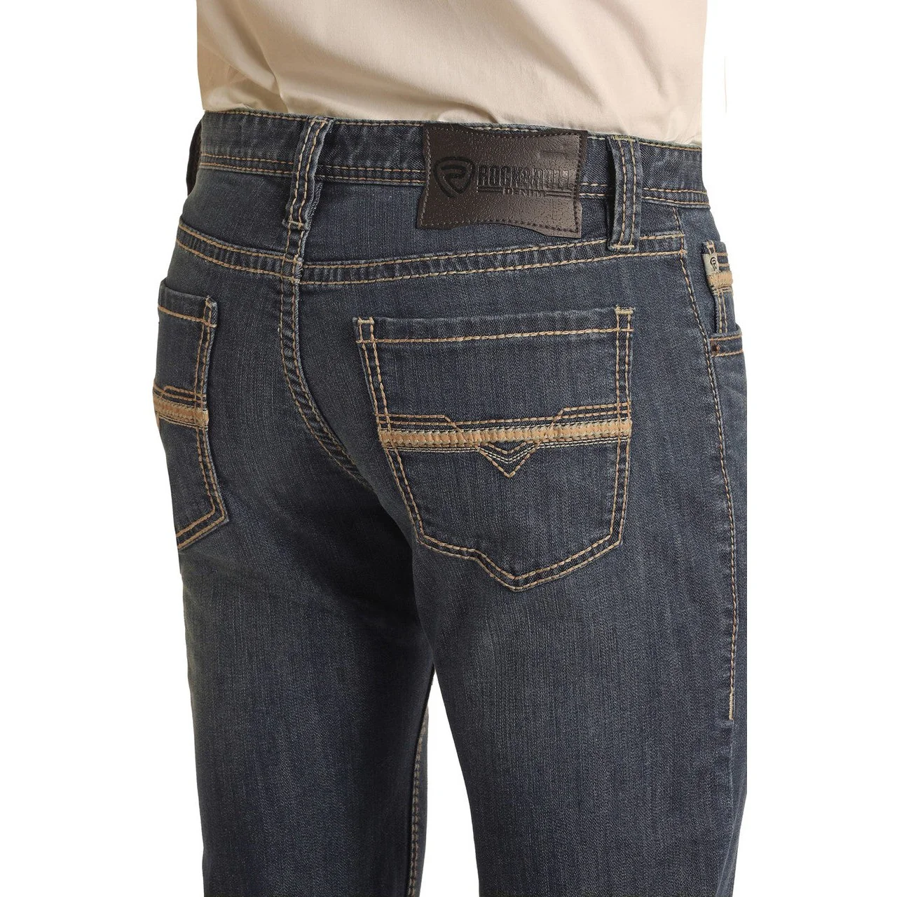 Rock & Roll Men's Revolver Slim Straight Jeans - Dark Vintage - Image 2