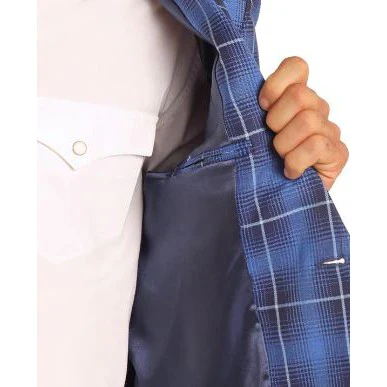 Rock & Roll Men's RRD Western Blazer - Royal Blue - Image 2