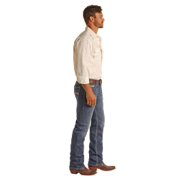 Rock & Roll Men's Straight EMB Revolver Jeans - Image 2