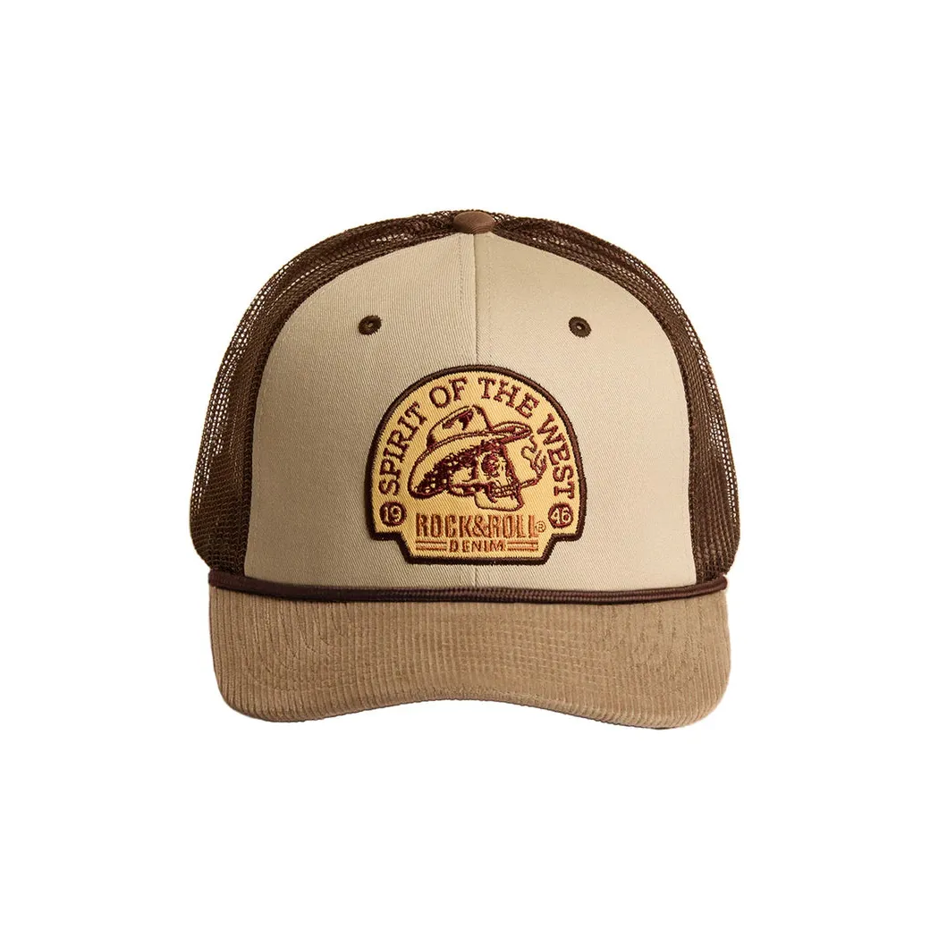 Rock & Roll Spirit Of The West Patch Curved Bill Cap - Brown