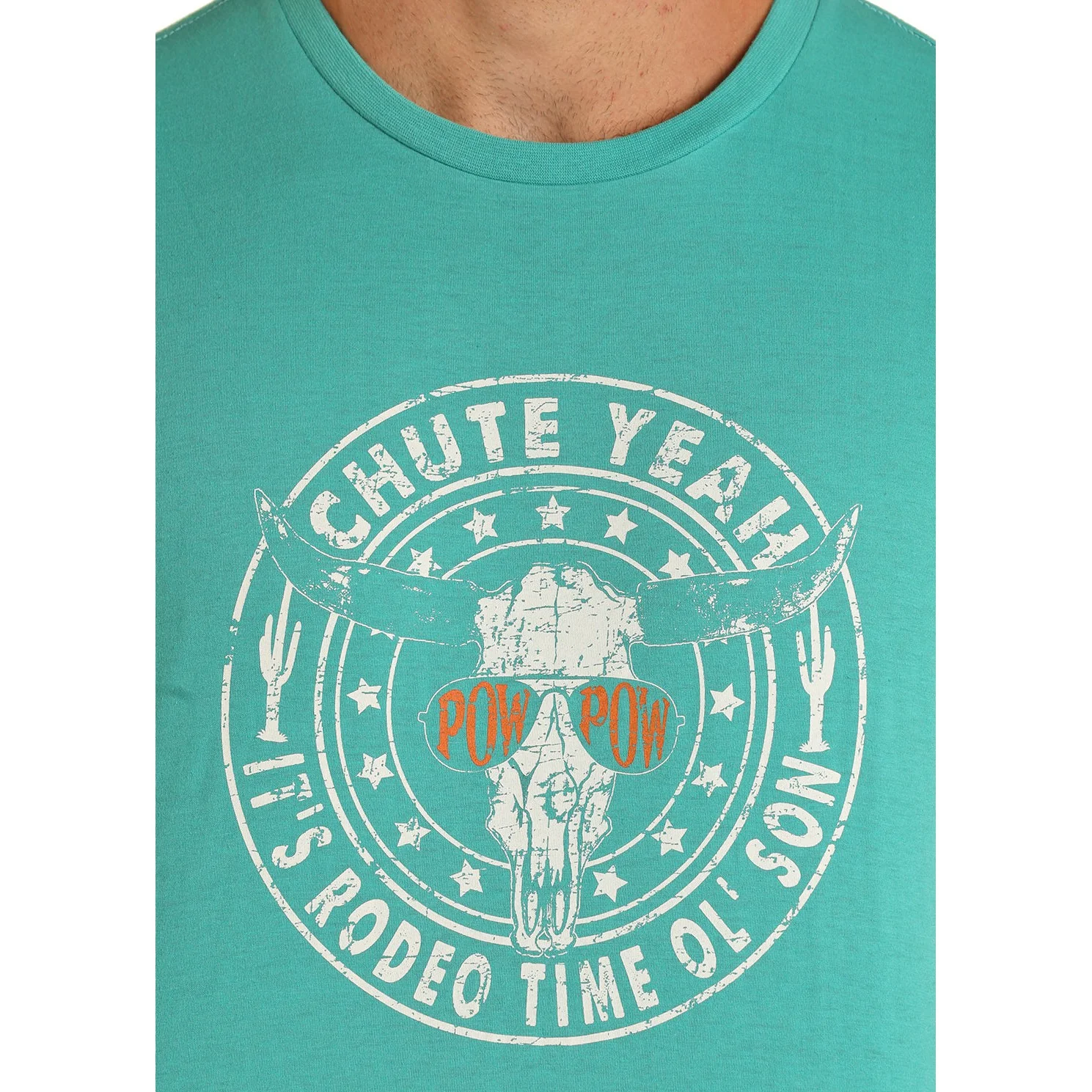 Rock & Roll Unisex Dale Graphic Tee - Turquoise - Image 3